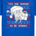thumbnail image 3 of SpongeBob SquarePants  - Spongebob Xmas Sweater  - Toddler & Youth Short Sleeve Graphic T-Shirt, 3 of 6