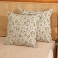 thumbnail image 2 of Spring Easter Pillow Covers 18x18 Set of 2 Rabbit Bunny Green Floral Leaf Decorative Throw Pillow Covers Spring Holiday Farmhouse Pillow Cases Decor Outdoor Linen Cushion Case for Couch Home, 2 of 6