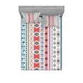 thumbnail image 2 of Ambesonne Tribal Fitted Sheet & Pillow Sham Set, Motifs, Twin, Multicolor, 2 of 3