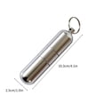 thumbnail image 7 of Small Portable Pill Box Keychain (1 Pack), Aluminium Alloy Mini Pill Organizer Case Container for Purse,Waterproof Metal Pill Holder Medicine Bottle for Outdoor Camping Travel(Silver), 7 of 7
