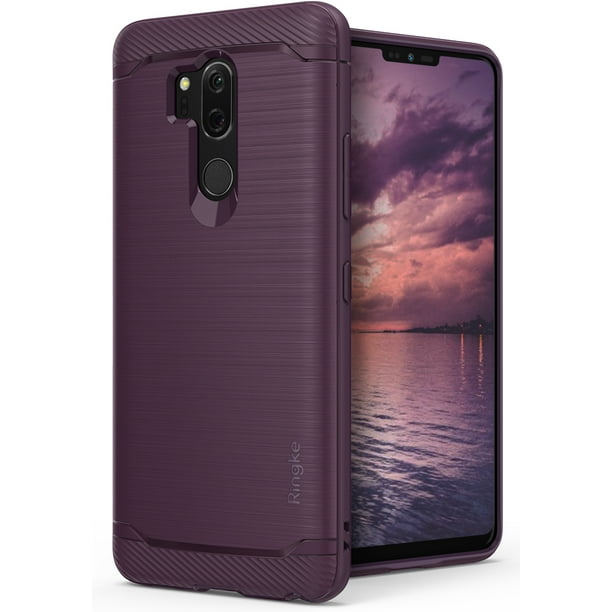 LG G7 LG G7 ThinQ Case Ringke Onyx Brushed Metal Design Flexible 