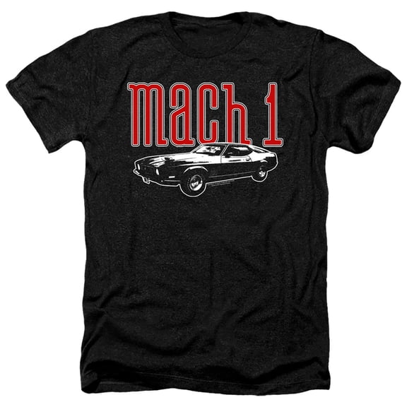 Ford Mustang Mach 1 Adult Heather T-Shirt Black