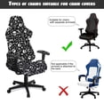thumbnail image 6 of Uorisanigo Gothic Skull Gaming Chair Cover with 2 Armrest Covers Removable Racing Gaming Chair Protector with Elastic Edge Breathable Rotating Chair Cover for Office, 6 of 8