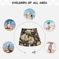 thumbnail image 6 of Kids' Beach Pants Comfortable Swim Trunks Elegant Beige Floral Shorts for Pool Vacation and Lounge Wear 2T, 6 of 8