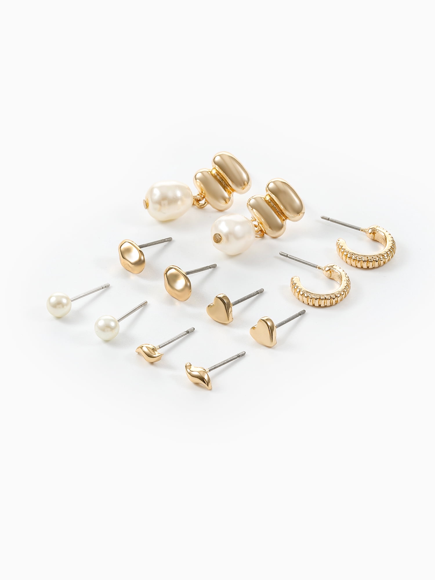 Time and Tru 6-Pair Everyday Gold Earring Set