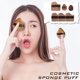thumbnail image 4 of Borla de polvo de galleta de chocolate que no come polvo Q Cojín de aire elástico Flocado Mini corrector de pulgar Borla de polvo de malvavisco para dedo, 4 of 6