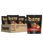 Bare, Baked Crunchy Apple Chips, Fuji & Reds, Gluten Free, 3.4 oz, 6 Count, Packaging May Vary