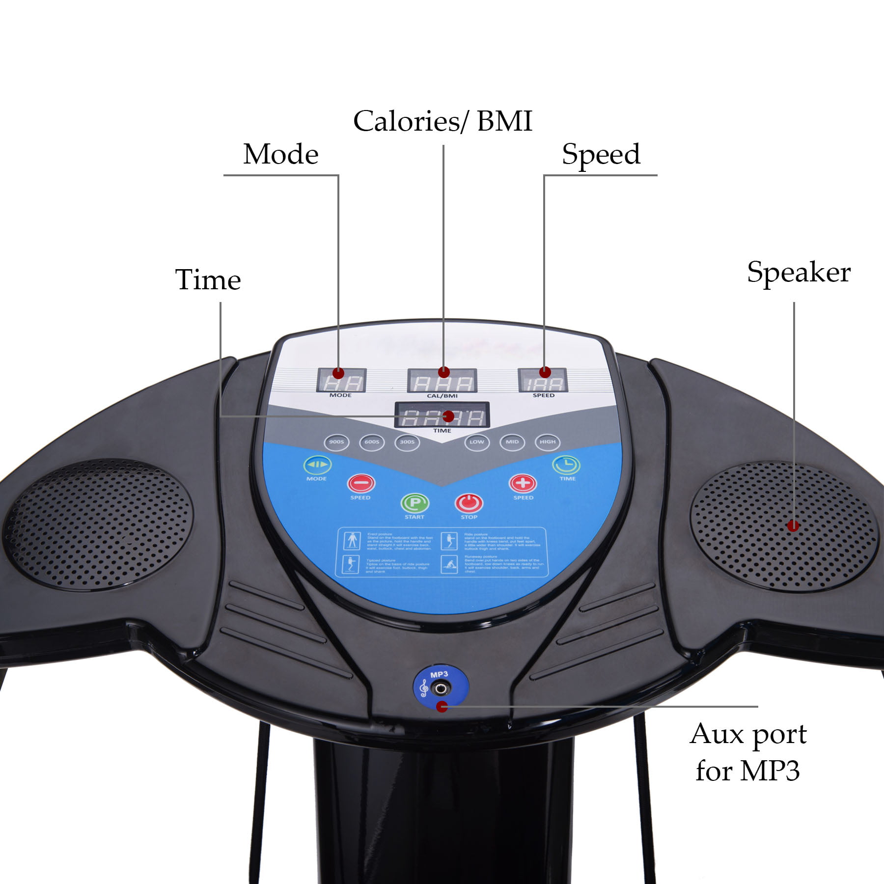 Loefme Bluetooth Vibration Plate Crazy Fitness Machine Massage Exercise Home Gym 