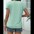 thumbnail image 4 of Blusa de Verano 2025 para Mujer, con Cuello en V, Volantes, Corta, Lunares, Holgada, Tipo Túnica Verde M, 4 of 5