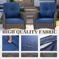 thumbnail image 4 of Gymojoy 7 Pieces Patio Furniture Set with Ottomans, Rattan Wicker Lounge Chairs with 43" Propane Gas Fire Pit Table Conversation Set, Blue, 4 of 11