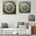 thumbnail image 4 of Designart "Teal And Gold Mandala II" Boho Mandala Canvas Print, 4 of 5