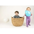 thumbnail image 3 of Leveret Kids Footed Cotton Pajama Girls Striped Color: Purple Denim Size: 12-18MONTH, 3 of 3