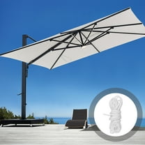 QIFULL Easy Threading White Nylon Rope Umbrella Cord for Outdoor Umbrella Repair