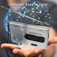 thumbnail image 2 of INDIN BC-R21 AM/FM Dual Band Radio Receiver Portable Player Built-in Speaker with a Standard 3.5MM Headphones Jack Silver grey, 2 of 5