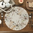 thumbnail image 2 of Smile Floral Fall Round 15 Inch Placemats Set of 4 Seasonal Round Place Mats for Party Dining Decoration, 2 of 6
