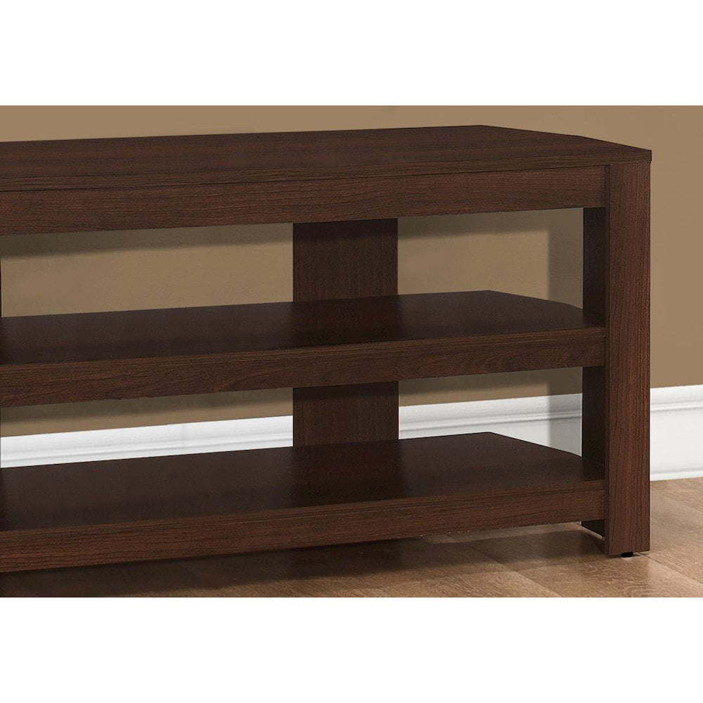 Monarch Specialties Tv Stand, 42 Inch, Console, Living Room, Bedroom, Brown Laminate