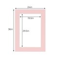 thumbnail image 3 of Soft Pink Acid Free 24x36 Picture Frame Mats with White Core Bevel Cut for 20x30 Pictures - Fits, 3 of 4