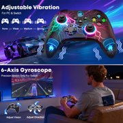 Beboncool Wireless Pro Controller for Windows PC, Switch/OLED/Lite, Android, iOS - Programmable Back Buttons, 6-Axis Gyro, Turbo
