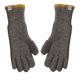thumbnail image 2 of Guantes de invierno retro con dedos expuestos, unisex, talla única, de acrílico tejido gris con detalle de muñeca roscada, 2 of 8