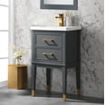 thumbnail image 2 of Clara 20" Single Bathroom Vanity with Porcelain Top - Gray, 2 of 10