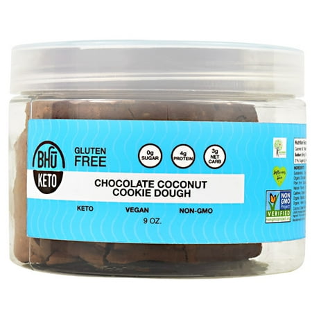Bhu Foods Bhu Keto Protein Cookie Dough Chocolate Coconut Cookie Dough - Gluten (Best Keto Chocolate Chip Cookies)