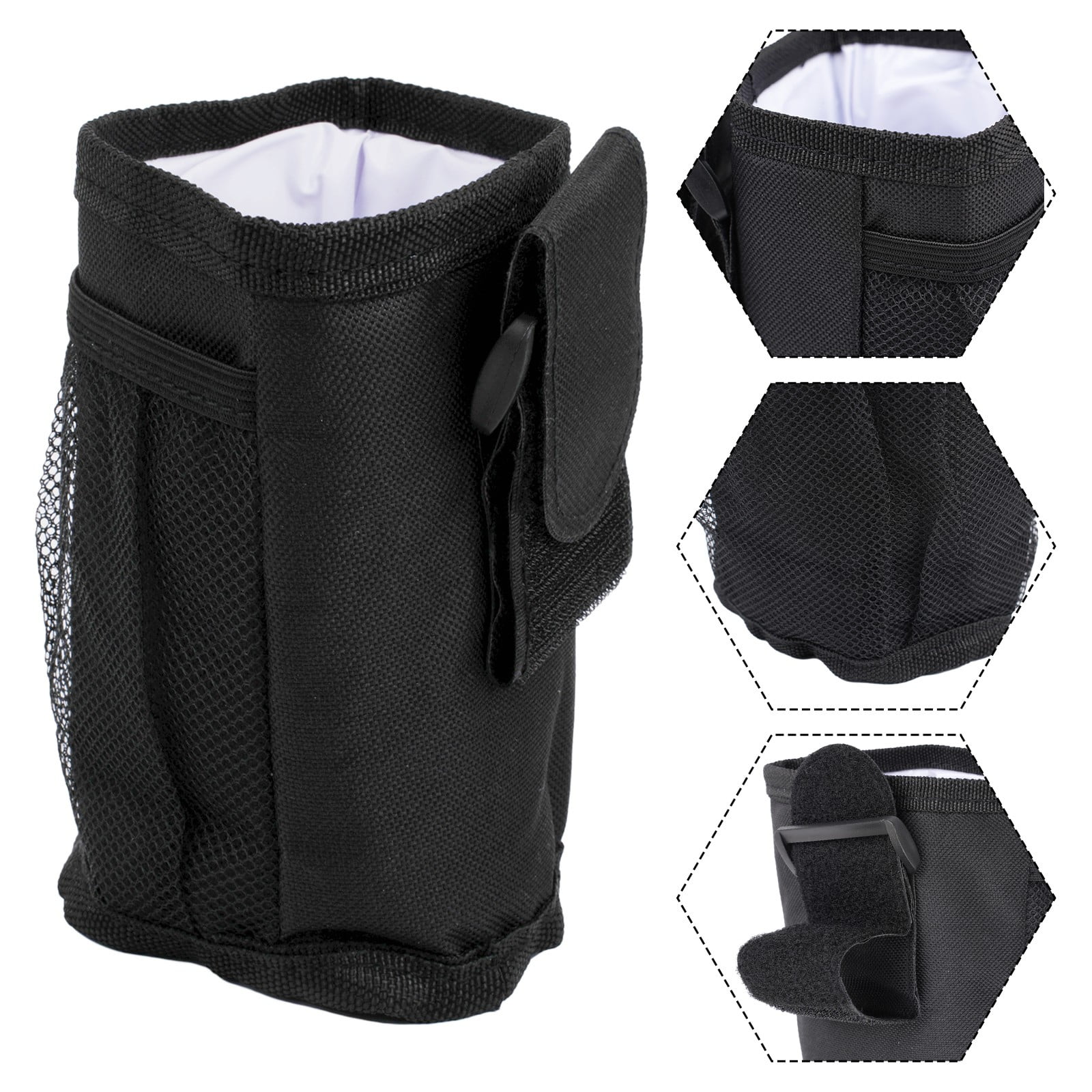 6 Pcs 3.93x5.51inch Outdoor Drink Bottle Cup Holder for Wheelchair Walker Rollator Stroller Insulation Cup Bag Oxford Cloth Waterproof EPE