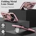 thumbnail image 5 of KOMI for iPhone 16 Pro Max MagSafe Case with Adjustable Metal Camera Lens Cover Stand with 1 Screen Protector,[Mil-Grade Protect] Rugged Heavy Duty Magnetic Case for iPhone 16 Pro Max 6.9" Rose Gold, 5 of 5
