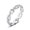 S925 silver, variant on Womens Chain Ring S925 Sterling Silver Diamond Inlaid Fashion Ring Trendy Index Finger Korean Jewelry Goldtone