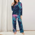 thumbnail image 2 of Wukai DJ Panda Hot Air Balloon Print Women's Pajama Set,PJ Set,Lounge Sets For Women Soft Long Sleeve Sleepwear Comfort and Style-Medium, 2 of 7