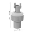 thumbnail image 2 of KAKOWELY 2pcs Valve Adapter Air Valve Adapter Plastic Gray For Kayaking Enthusiasts, 2 of 8