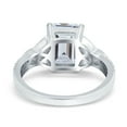 thumbnail image 4 of Emerald Cut Celtic Engagement Ring CZ 925 Sterling Silver Size 5, 4 of 7