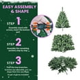 thumbnail image 4 of Pinovk 6FT PVC Christmas Tree with 280 WiFi Music Sync LED Lights – App Control, 917 Tips, Hinged Branches, Dual-Color Effects, Metal Stand, 4 of 11