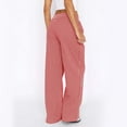 thumbnail image 4 of Timegard Work Pants for Women Striped Elastic High Waist Wide Leg Business Casual Loose Trousers Fall, 4 of 7
