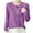 Purple, variant on aidice Womens Cardigans Casual Round Neck Casual Long Sleeve Comfy Fitting Solid Color Fall Outerwear