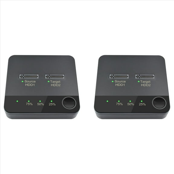 Rollbacks & More 2X M.2 Duplicator Dual Bay SSD Enclosure External Hard Disk Docking Station with Clone for M2 HDD