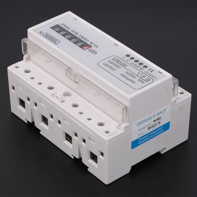 Medidor de energía, 220/380V 20-80A Medidor de potencia de fase de consumo de energía Medidor de energía eléctrica de alta capacidad