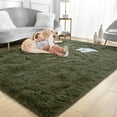 thumbnail image 5 of Lochas Soft Shag Area Rug Fluffy Indoor Plush Rugs for Bedroom Living Room Home Decor Nursery Carpet,6'x9',Olive Green, 5 of 7