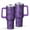 Purple Halloween Black-1, variant on Purple Halloween Black Cats and Pumpkins Tumbler with Handle and Lid,40oz Double Wall Vacuum Insulated Tumbler,Cups Gift for Women and Men