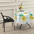 thumbnail image 6 of SKYSONIC Pineapple Tropical Round Tablecloth 60In,Table Cover Water Resistant Spill Proof Large Table Cover for Indoor & Outdoor Family Gathering Dinner, Hotel, BBQ, 6 of 7