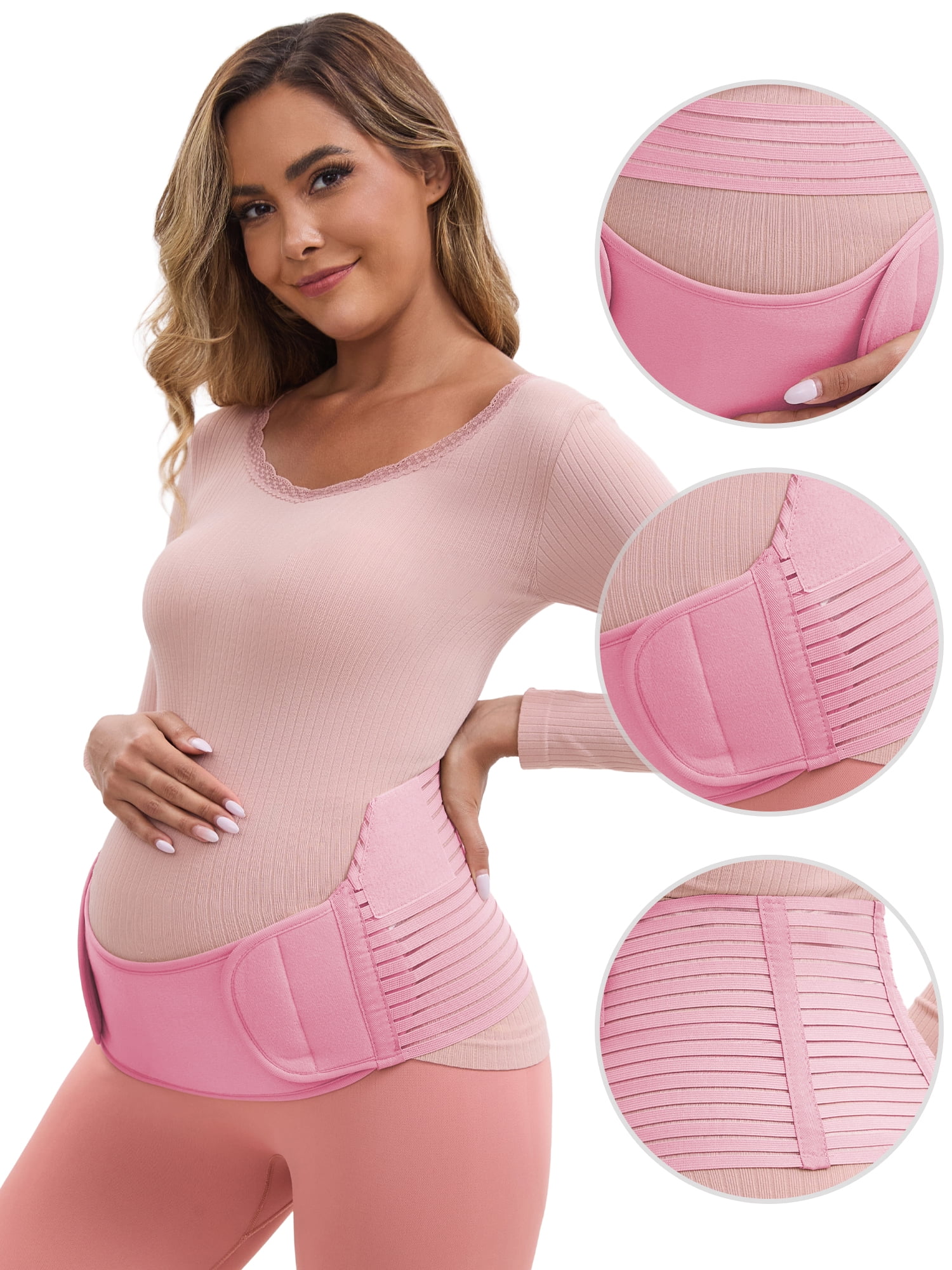 DARING DIVA Women's 3 in 1 Supportive Abdominal Belly Band M Pink