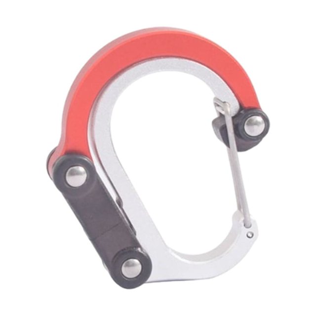 Advancent Mosquetón de mochila Anillo en D Clip para exteriores Llavero Gancho de seguridad Pequeño Rojo Type3 NO3