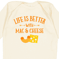 thumbnail image 4 of Inktastic Life's Better Mac & Cheese Boys or Girls Long Sleeve Baby Bodysuit, 4 of 5