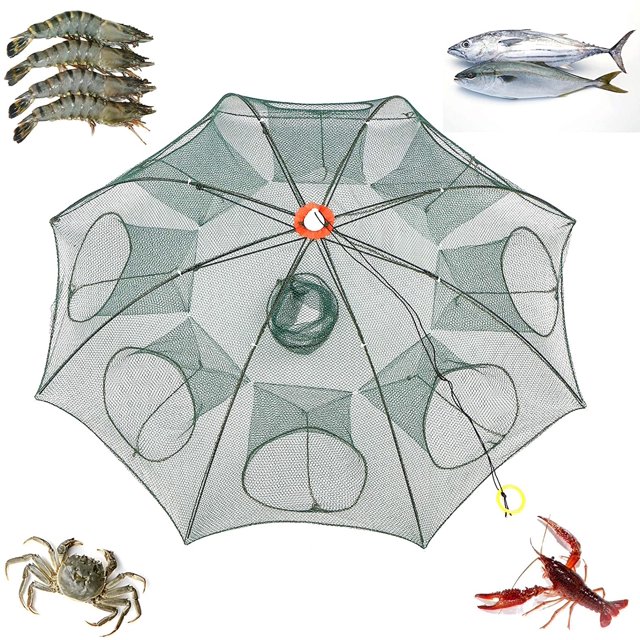 Nswdhy, nuevo cebo de pesca, trampa de red plegable, jaula de inmersión fundida, cangrejo, pez, Minnow, Crawdad, camarones