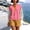 Pink, variant on Women Crew Neck Half Button Chiffon Spliced Ruffle Long Sleeve Loose Pullover Sweatshirt Color Block Spring Fall Winter L