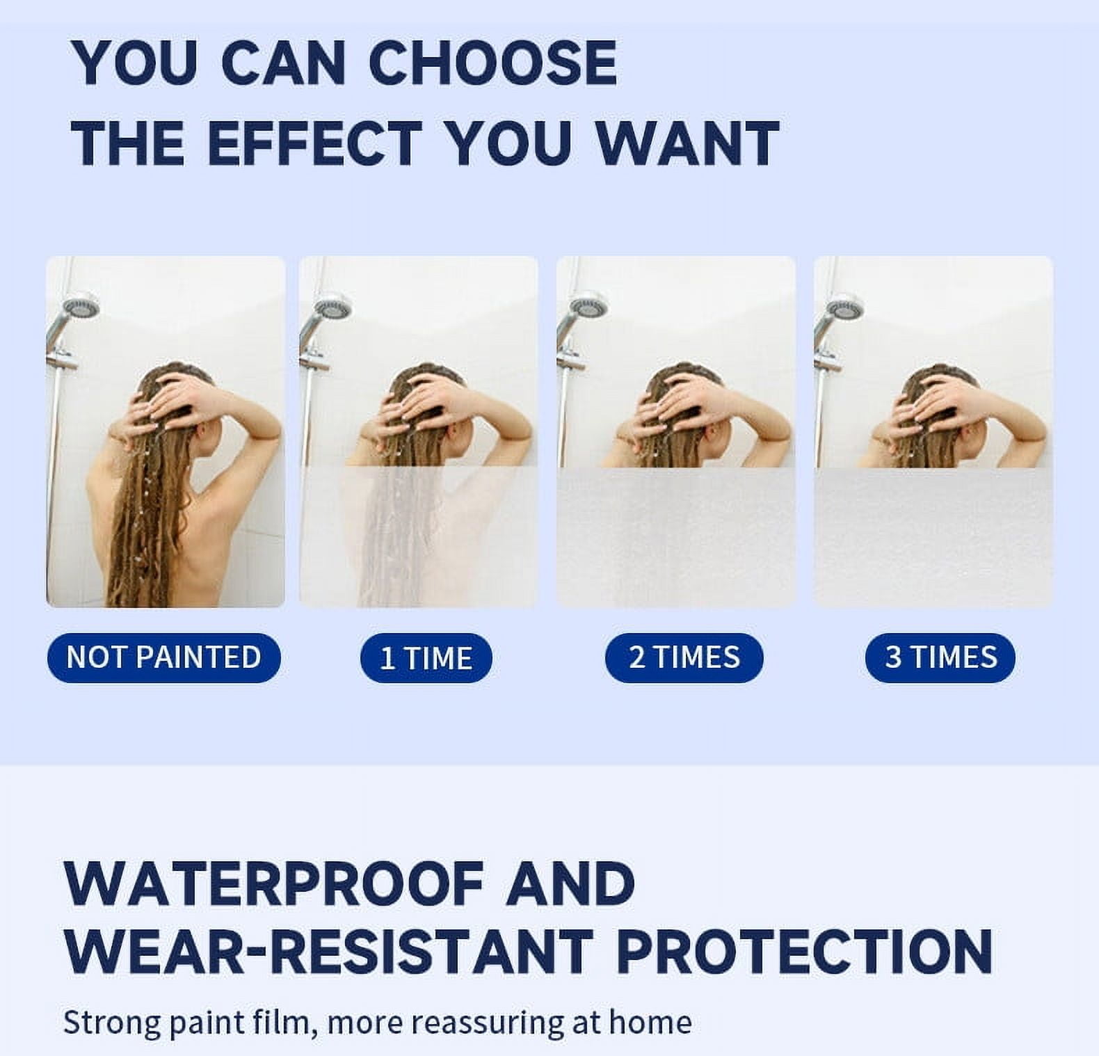 Quick Drying Glass Frosted Paint,Frosted Glass Paint, Household Privacy Protection Water-Based Frosted Paint For Glass,Frosted Glass Spray Paint for Offices Bathrooms in Glass Door