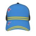 thumbnail image 3 of Aruba Flag Snapback Trucker Hats Baseball Caps Adjustable Mesh Back Ball Caps For Men Women, 3 of 5