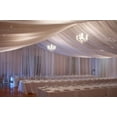 thumbnail image 2 of Ceiling Draping Sheer Voile Chiffon Ceiling Drape Panel Wedding 19 sizes 2 color", (Color:IVORY, Size: 10ft W x 75ft H), 2 of 3