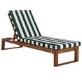 thumbnail image 5 of Safavieh Sophie Eucalyptus Wood Outdoor Lounge Chairs, Natural/Hunter Green Stripe, 5 of 15
