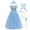 Sequin Light Blue, variant on FYMNSI Princess Dress for Girls Halloween Costume Fancy Dress Kids Carnival Christmas Birthday Party Cosplay Tulle Long Dress with Accessories 4-5 Years Blue