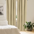 thumbnail image 2 of Ambesonne Earth Tones Window Curtains, Grunge Geometric, Each 28" W x 84" L, Pale Orange Reseda Green, 2 of 4